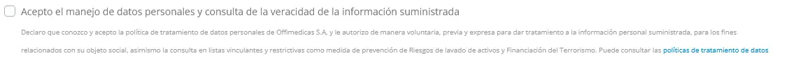 Acepto terminos y condiciones